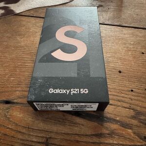 Samsung Galaxy S21 5G Black Box with Rose Gold S Accent